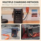 Jackery Explorer 240D Power Bank (80,000mAh), LiFePO4 Battery 256Wh Portable Power Station, USB-C Cable Included,200W DC Output,1-Hour Fast Charging, Compact for Outdoor Camping, Travel, Emergencies