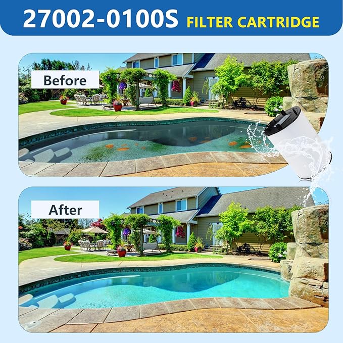 27002-0100s Pool Filter Cartridges Compatible with pentair sta-rite 27002-0100S Pool Filter System 2 Modular Media Pool and PLM100 D.E. Filter,100 sq.ft D.E. Filter with 24800-0121 Air Bleed Assembly