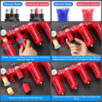 TAILONZ PNEUMATIC 0-150PSI 1/2 Inch NPT Red Industrial Grade 4 Stage Air Drying System, Particulate Filter, Coalescing Filter, Double Desiccant Dryer and Air Regulator (Manual Drainage)