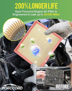 2-Pack CA7440 Engine Air Filter Fits for Infiniti QX56 2004-2010, Jeep Grand Cherokee 1993-2004, Grand Wagoneer 1993, Armada 2005-2015, Pathfinder 2005-2012 Air Filter Car Accessories
