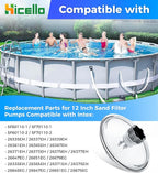 Replacement Pool Leaf Trap Cover Lid with O-Ring & Valve Compatible with Intex 12" Sand Filter Pumps – For Models 11823, 26361CA, 26361EH, 26361W, 26337EH, 28645EG, SF15110, 28948EH, ECO15110-2