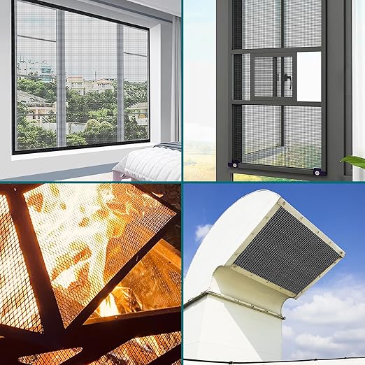 30 Mesh 304 Stainless Steel Mesh Screen, 15.7'' x 295''(40cm x 750cm) Wire Screen Mesh, Rust Free Woven Wire Mesh, Metal Mesh Screen for Air Vents, Garden Covers, Filters, Window Screen