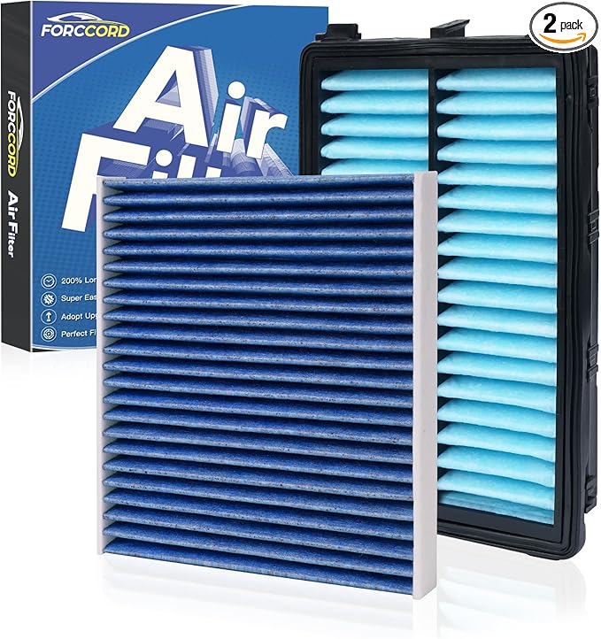 Cabin & Engine Air Filter Fit for Tucson 2022-2026, Santa Fe 2021-2026, Sorento 2021-2026, Sonata 2020-2026, Santa Cruz 2022-2026, (Not for hybrid!) Cabin Filter Replace Accessories
