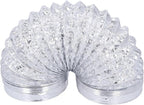 Aluminum Foil Ducting and PVC Dryer Vent Hose with 7 Inch Diameter and 6.56 Foot Length, Flexible HVAC Ventilation Duct with Spiral Steel Wire Support for Kitchens and Greenhouses