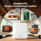 Laser Fume Extractor Compatible with F1/F2/Lumos/LP2/LP4 Laser Engravers ≤ 10W, 106 CFM & 55 dB Smoke Purifier for Laser Engraver, Laser Smoke Extractor HEPA Filtration Removes 99.97% of Fume