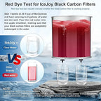 IceJoy 0.01μm Ultra-Filtration Carbon Rod Filters (2 Pack) – Replacement for Gravity Water Filter Systems, Reduce Fluoride & Chlorine, NSF/ANSI 42 Certification