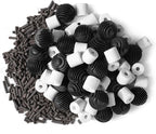 Flexzion Fish Tank Filter Media - Bio Balls for Aquarium Filter, Ceramic Rings & Activated Carbon Pellets in Mesh Bags - Biological, Chemical, & Mechanical Filtration Fresh & Saltwater Aquarium, 2 Set