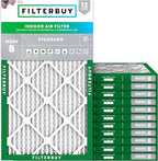Filterbuy 11.25x23.25x1 Air Filter MERV 8 Essential Dust & Allergy Defense (12-Pack), Electrostatic Pleated HVAC AC Furnace Filters Replacement, Made in USA (Actual Size: 11.25 x 23.25 x 0.75)