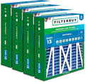 Filterbuy 17.5x21x5 Air Filter MERV 13 Optimal Smoke & Allergy Defense (4-Pack), Electrostatic Pleated HVAC AC Furnace Filters for Rheem, Ruud, and Protech (Actual Size: 17.13 x 20.63 x 4.38)