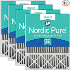 Nordic Pure 20x25x5 (Actual Size: 19 7/8 x 24 7/8 x 4 3/8) Honeywell/Lennox Replacement MERV 14 Air Filters 4 Pack