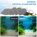 Activated Carbon Inserts for AquaClear 10-30 Gallon Filter, Aquarium Carbon Media for Fluval Aqua Clear, Charcoal for Fish Tank Filter A1382 (6 Pack 60g/Bag)