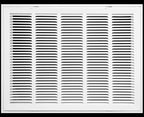 HVAC Premium 24" X 8" Steel Return Air Filter Grille for 1" Filter - Removable Face/Door - HVAC Duct Cover - Flat Stamped Face - White [Outer Dimensions: 26 5/8"w X 10 5/8"h]