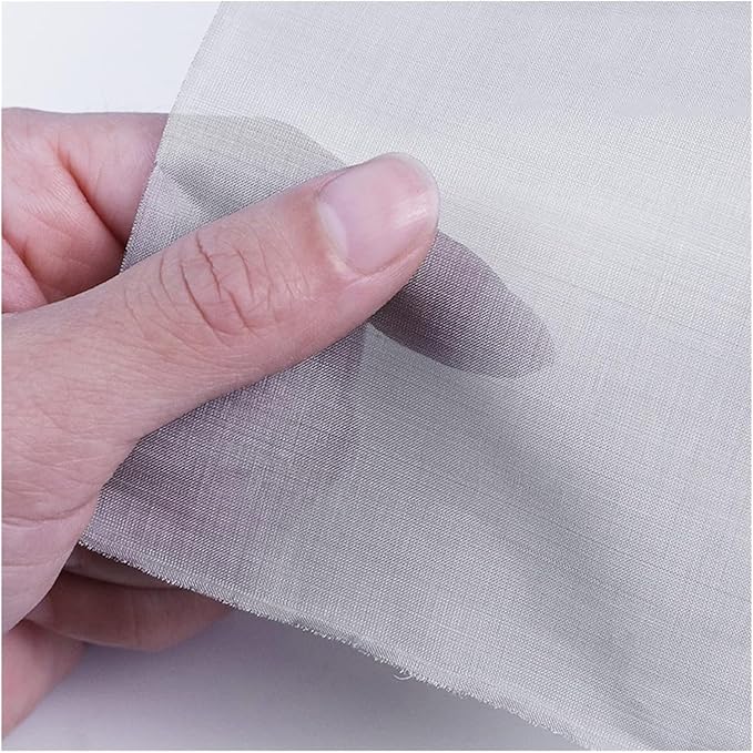 Woven Stainless Steel Wire Mesh, 250 Mesh Durable & Flexible, Fine to Large Mesh, Ideal for Filters, Screens, Rodent & Insect Protection (Silver 0.25x1m)