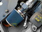 BLUE 3.5" 89 mm Inlet Truck Air Cone Replacement Performance Washable Clamp-On Dry Air Filter (8" Tall)