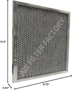 Air Filter Factory Range Hood Filter Replacement For 41F, 97007696, 97005687 Fits Broan Nutone Ductless Exhaust Fan Filter - 8.75 X 10.5 X .44 Inches Grease Mesh Carbon Kitchen Screen