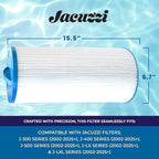 Jacuzzi ProClear II 60 Sq Ft Replacement Filter Cartridge 6000-383AJ2, Fits 2002+ J-300 Series Hot Tubs - Hydro Filter with Twist-Off Cap, Premium Spa Water Filtration for Clean, Clear Waters - 2 Pack