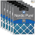 Nordic Pure 16x16x1 (Actual Size: 15 3/4 x 15 3/4 x 3/4) Pleated Air Filters MERV 7 Plus Carbon 6 Pack