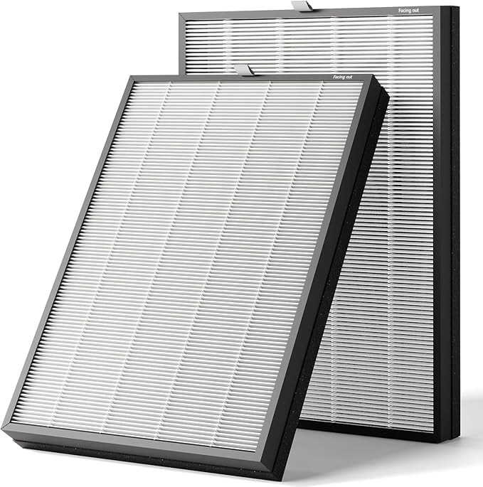 C3500 and C3500 WIFI Air Purifier Original Replacement Filter Set, 1 Ture HEPA Filter and 1 Activated Carbon Filter (1 Pack-2 Filters)