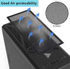 [4 Pack] 280x140mm PC Case Dust Mesh Filter, Magnetic Frame Computer Fan Dust Mesh PC Cooler Filter Dustproof PVC Cover Grills - Black