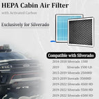 silverado Dedicated CF11809 Cabin Air Filter With Activated Carbon For 2014 2015 2016 2017 2018 2019 silverado 1500 2500 3500 and 2019-2022 Silverado 4500 5500 6500