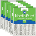 Nordic Pure 20x20x1 (Actual Size: 19 1/2 x 19 1/2 x 3/4) Pleated MERV 13 Air Filters 12 Pack