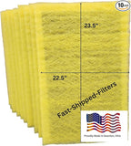 Fast-Shipped-Filters 10 Pack 25x25 Replacement Filter Pads Compatible with MicroPower Guard One Hour Air Cleaner Refill Yellow (10, Yellow, 25x25)