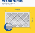 Aerostar 18x24x2 Air Filter MERV 13 (Removes Viruses, Bacteria, Mold, Pollen, Dander, Dust, Smoke & Germs) - Electrostatic MPR 1500-1900 & FPR 10 - Pleated HVAC AC Furnace Air Filters - Pack of 6