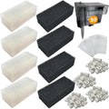 4 Set of Three-Stage Filtration Tank Filter Maintenance Kit, Replacement for AquaClear 50/200 50-Gallon Power Filter, Fish Tank Filter for 20- to 50-Gallon Aquariums