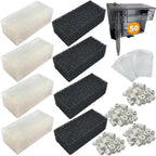 4 Set of Three-Stage Filtration Tank Filter Maintenance Kit, Replacement for AquaClear 50/200 50-Gallon Power Filter, Fish Tank Filter for 20- to 50-Gallon Aquariums