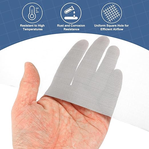 uxcell 80 Mesh 39" x 12" Woven Wire Mesh, 304 Stainless Steel Air Vent Filter Screen, Window Screen Mesh for DIY Projects Vents Cover Filtration Animals Fence
