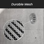 Repa Market 8" Gray Vent Cover - Aluminum - Industrial Round Air Louver - Metal Soffit Vent with Screen - Mesh - Round Grille for House Or Garage Wall- (8" Inch, Gray)
