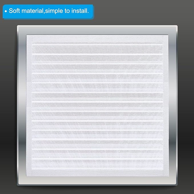 PATIKIL 4"x12" Magnetic Vent Cover, 6 Pack Floor Wall Air Registers Cover Strong Magnet Vent Screen Mesh for Blocking Hair Dust Debris, White