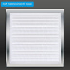 PATIKIL 4"x14" Magnetic Vent Cover, 6 Pack Floor Wall Air Registers Cover Strong Magnet Vent Screen Mesh for Blocking Hair Dust Debris, White
