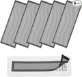 YOKIVE 6 Pcs Magnetic Floor Vent Covers, Floor Register Cover PVC Mesh Air Vent Screen Filters, Great for Home Floor, Wall, Ceiling, Catch Debris Hair Dust (Black, 12-Inch x 6-Inch)