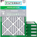 Filterbuy 17x22x2 Air Filter MERV 8 Essential Dust & Allergy Defense (5-Pack), Electrostatic Pleated HVAC AC Furnace Filters Replacement, Made in USA (Actual Size: 16.50 x 21.50 x 1.75)
