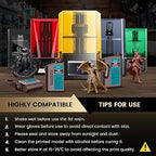 SUNLU 14K High Precision 3D Printer Resin 2KG, Standard 3D Printing Resin for Detail Printing Miniatures, Fast Curing 405nm UV Photopolymer Resin, Smooth Matte Surface, 2000G Grey