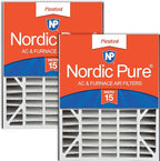 Nordic Pure 20x25x5 (Actual Size: 19 3/4 x 24 1/4 x 4 7/8) Air Bear Replacement 266649-102 MERV 15 Air Filters 2 Pack