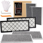 6-Pack HEPA Air Intake Filter & Upgrade Activated Carbon Cabin Air Filter Kit, Replacement for 2020-2025 Model Y Juniper Refresh Accessories (Premium/Performance), Replaces # 165837500A, 165837600A