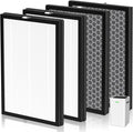 4 Pack K1 Air Purifier Replacement Filter Fit for LUNINO K1,3-in-1 High-Efficiency H13 True HEPA and Activated Carbon Filter,Double-Sided Filters for Home Large Room Up to 2600 Ft²