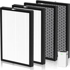 4 Pack K1 Air Purifier Replacement Filter Fit for LUNINO K1,3-in-1 High-Efficiency H13 True HEPA and Activated Carbon Filter,Double-Sided Filters for Home Large Room Up to 2600 Ft²