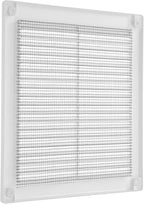 Vent Systems 6" x 6" Inch (Opening Dimensions) - Pack of 10 - Plastic White Soffit Vent Cover - Flat Square Air Vent Grille - Air Vent Deflector - HVAC 8" x 8" Inch (Overall Dimensions)