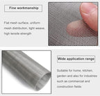 304 Stainless Steel Wire Mesh 30 Mesh Screen, Woven Metal Cloth Roll, Vent Guard Net for Garden Protection Air Vent Covers Filtration