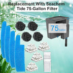 4 Set Complete Media Maintenance Kit Compatible with Seachem Tide 75-Gallon (300L) Filters for Large Aquariums