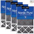 Nordic Pure 16x25x5 (Actual Size: 15 3/4 x 24 3/4 x 4 3/8) Honeywell Replacement Air Filters MERV 12 Plus Carbon 4 Pack
