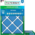 Filterbuy 28x30x1 Air Filter MERV 13 Optimal Smoke & Allergy Defense (2-Pack), Electrostatic Pleated HVAC AC Furnace Filters Replacement, Made in USA (Actual Size: 27.75 x 29.75 x 0.75)