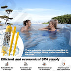 Spa in-Filter Mineral Sticks Parts for Hot Tub Filter Cartridge, Last for 4 Months, Yellow, 2PCS
