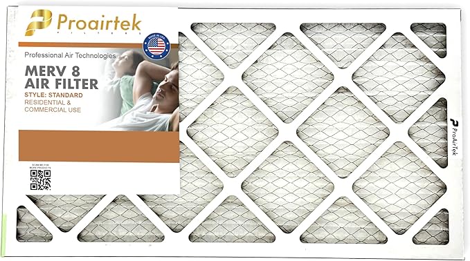 Proairtek AF14251M08SWH Model 14x25x1 Pack of 4 Air Filters, MERV 8; Ideal for Anyone Wanting Clean, Crisp Air in Their Home