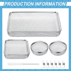 TOODOO 4 Pack RV Furnace Vent Cover, RV Flying Insect Screen for RV Water Heater Vent Cover (8.5 x 6 Inch)(4.5 x 4.5 Inch) (2.8 Inch) Stainless Steel Mesh with Installation Tool