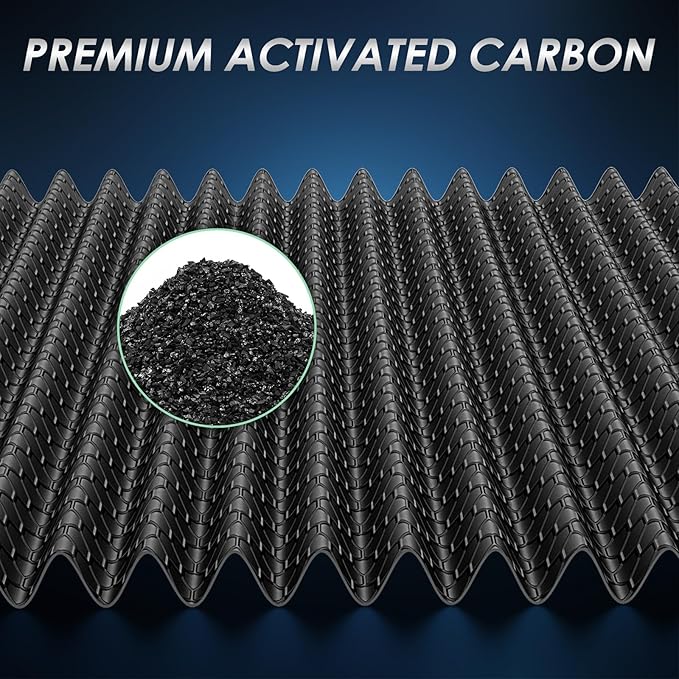 Certified MERV 13 Cabin Air Filter with Activated Carbon, CF9597A for Dodge Caravan 2001-2007, Grand Caravan 2001-2007, Chrysler Voyager 2001-2003, Town & Country 2001-2007, Pacifica 2004-2008