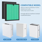 2 Packs G3 Replacement Filter Compatible with Ameifu G3 Vewior A3 Tailulu HQZZ-260 Air Purifi-er, 3-in-1 Filter of Premium Filter and Activated Carbon Filter,Green